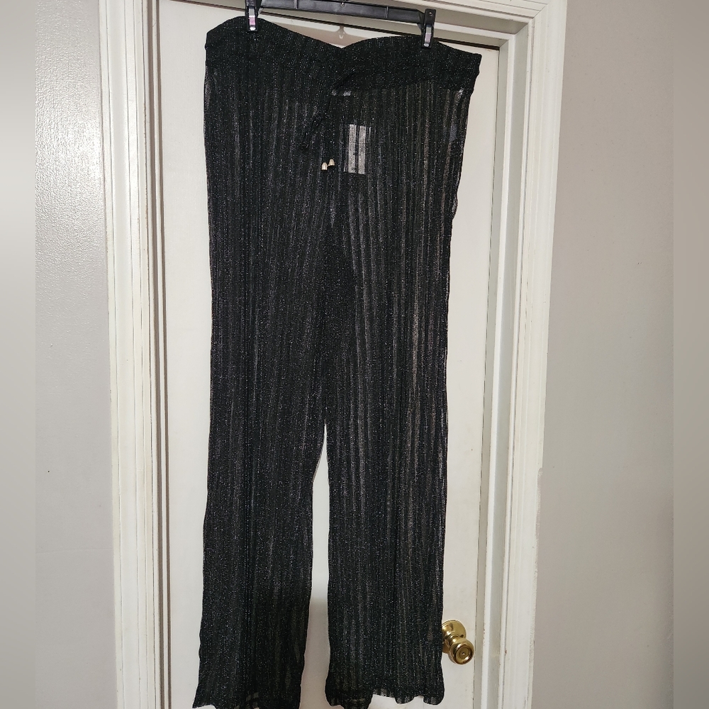 Sexy sheer  pants cover-up